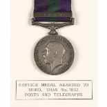 General Service Medal, Iraq - Posts and Telegraphs