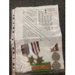 WWII Medals. Various WWII medals including a framed pair