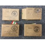WWII Medals. Four boxed groups