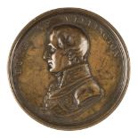 Duke of Wellington. Wellington's Victories bronze box medal circa 1815