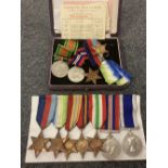 WWII Medals. Two groups