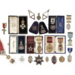 Masonic Medals. Knights Templar neck badge, London 1938 and other medals