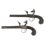 Pistols. A pair of 18th-century flintlock pistols by Laugher of London