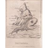 Gillray (James). 'Britannia', published H.Humphrey, June 25th 1791 [but H.G.Bohn, circa 1850],