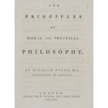 Paley (William). The Principles of Moral and Political Philosophy, 1st ed., 1785