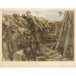 Holiday (Gilbert Joseph, 1879 - 1937). Set of four images of World War I. circa 1918