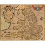 England & Wales. Ortelius (Abraham & Lhuyd Humphrey), Angliae Regni..., 1584-1602