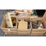 Bookbinding equipment. A collection of miscellaneous equipment & materials etc.
