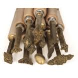 Decorative finishing tools. 12 brass decorative finishing tools