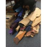 Leather. A large selection of skins & part skins of leather