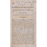 Southcott (Joanna). A warning to the world. Joanna Southcott's prophecies, 1804