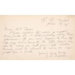 Dodgson (Charles Lutwidge, 'Lewis Carroll', 1832-1898). Autograph letter signed, 21 June 1886