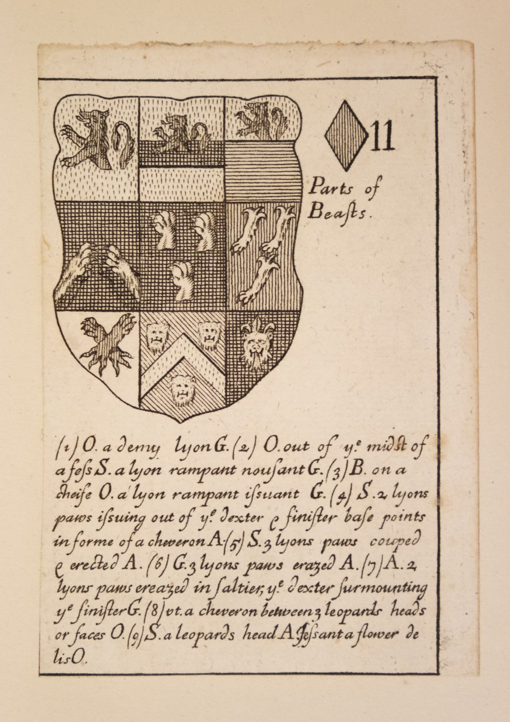 Blome (Richard). Armoriall Cards, [1675] - Image 34 of 58