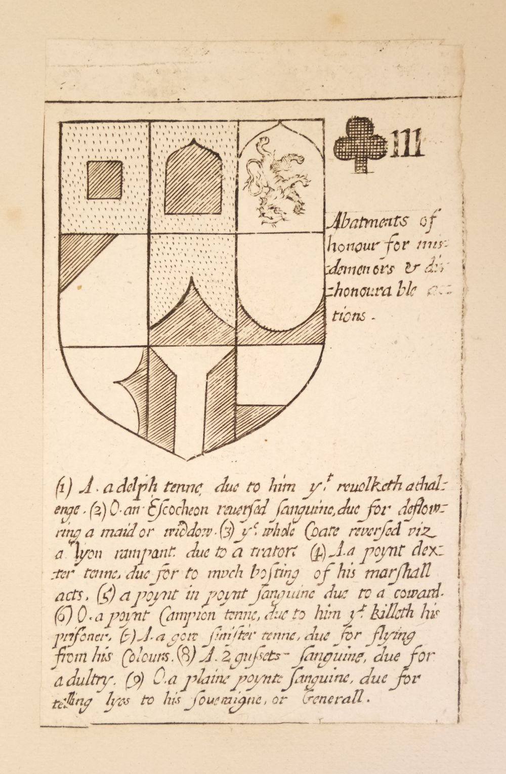 Blome (Richard). Armoriall Cards, [1675] - Image 9 of 58