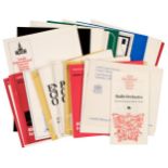 Musicians’ Autographs. A fine collection of 35 classical music programmes