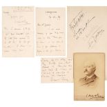 Parry (Charles Hubert Hastings, 1848-1918). Autograph Letter Signed, 22 February 1889