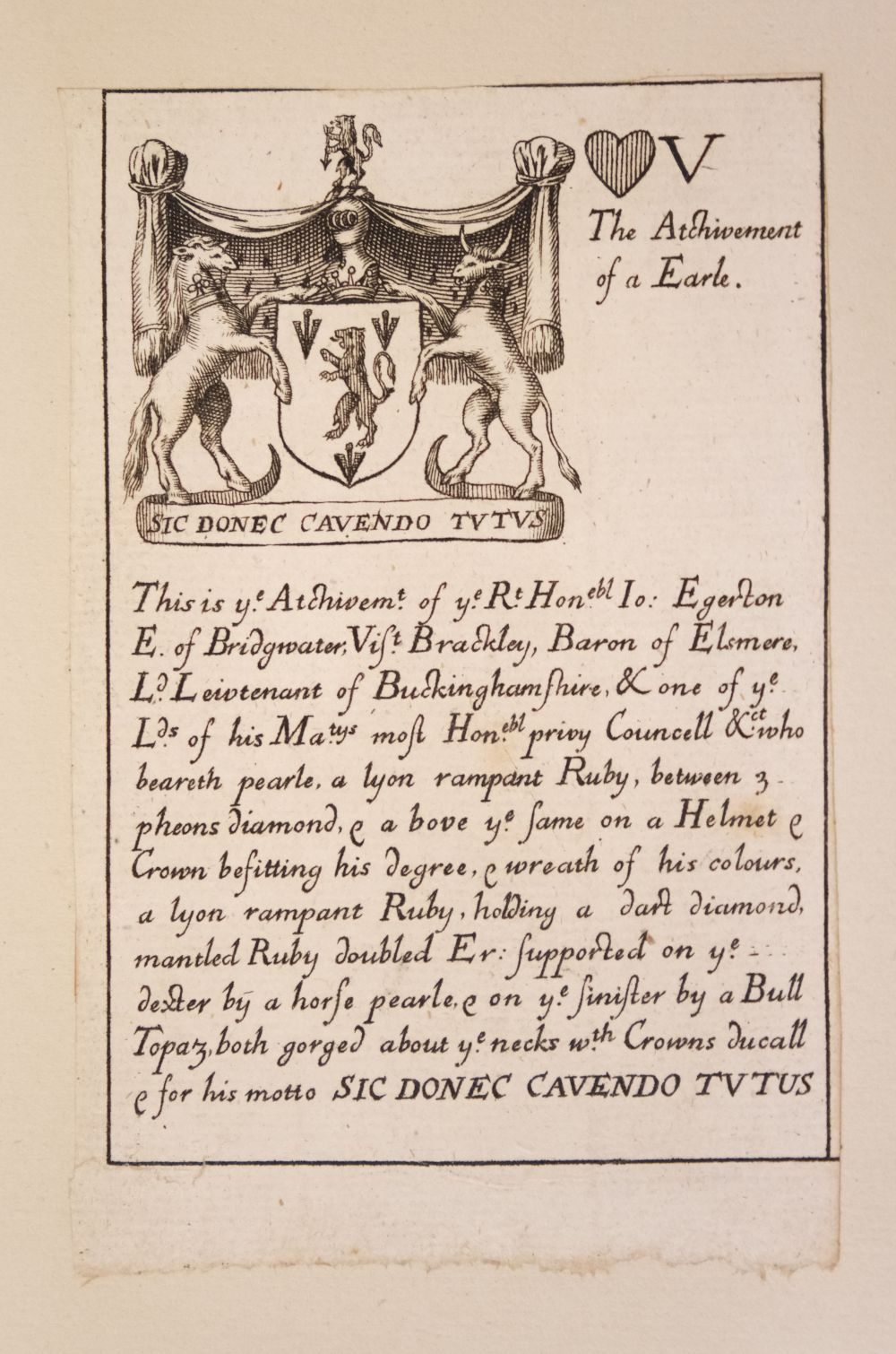 Blome (Richard). Armoriall Cards, [1675] - Image 50 of 58