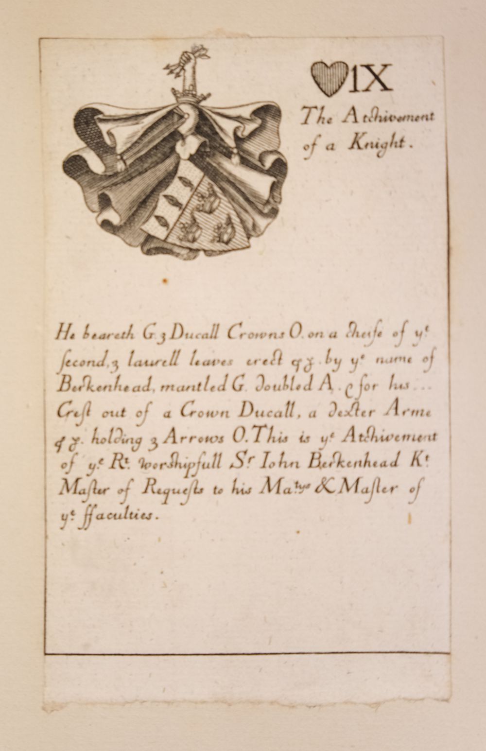 Blome (Richard). Armoriall Cards, [1675] - Image 54 of 58
