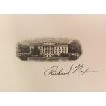 Nixon (Richard, 1913-1994). Signed card, ‘Richard Nixon’, circa 1973