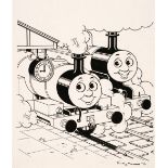 Marwood (Timothy, 1954-2008). Six drawings of Thomas the Tank Engine and friends
