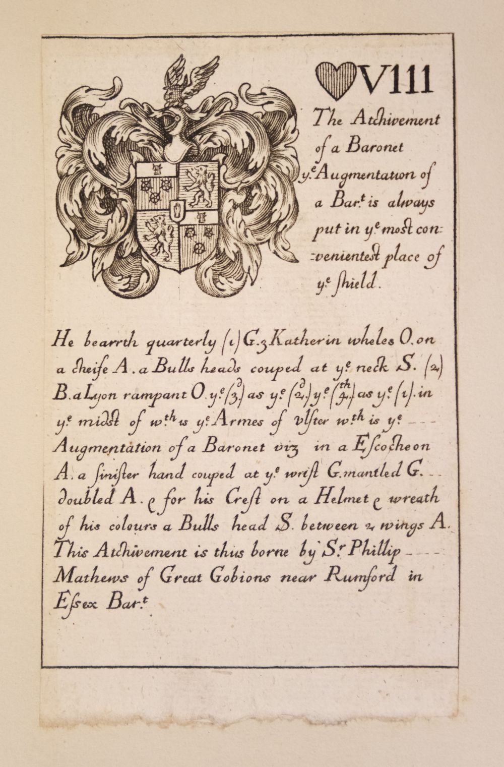 Blome (Richard). Armoriall Cards, [1675] - Image 53 of 58