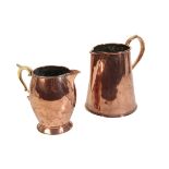 A REGENCY COPPER ALE JUG,