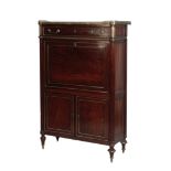 A DIRECTOIRE HARDWOOD AND GILT BRONZE MOUNTED SECRETAIRE A ABATTANT,
