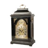 GEORGE III EBONISED BRACKET CLOCK