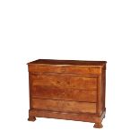 AN EMPIRE BURR ELM COMMODE,