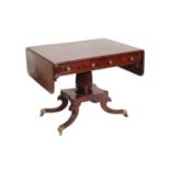 A GEORGE IV MAHOGANY SOFA TABLE,