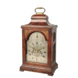 A GEORGE III MAHOGANY BRACKET CLOCK