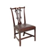 TWO SIMILAR GEORGE III MAHOGANY SIDE CHAIRS,