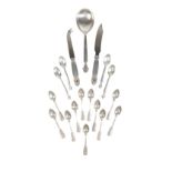 A SMALL GROUP OF SILVER FLATWARE,