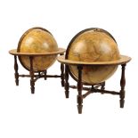 A PAIR OF LATE GEORGE III CARY'S GLOBES