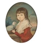 GABRIEL HUQUIER (1695-1772) or JACQUES-GABRIEL HUQUIER (1725-1805) A pair of portraits of children