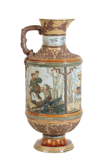 LARGE METTLACH EWER, LATE 19TH CENTURY - Image 3 of 5