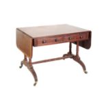 A GEORGE IV MAHOGANY AND CROSSBANDED SOFA TABLE,