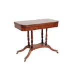 A GEORGE IV MAHOGANY FOLDING TEA TABLE, POSSIBLY SCOTTISH,