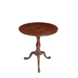 A GEORGE III MAHOGANY CIRCULAR OCCASIONAL TABLE,