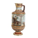 LARGE METTLACH EWER, LATE 19TH CENTURY