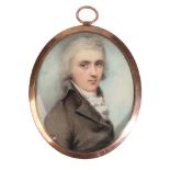 ASCRIBED TO ANDREW PLIMER (1763-1837), A miniature portrait of a gentleman