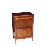 A DUTCH PAINTED HARDWOOD, PROBABLY CHERRYWOOD SIDE CABINET,