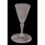 VENETIAN OR FAÃ‡ON DE VENISE WINE GLASS, 17TH CENTURY