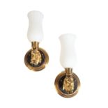 PAIR OF MAISON JANSEN" STYLE WALL LIGHTS"