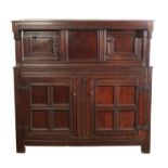 AN OAK COURT CUPBOARD OR DUODARN,