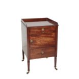 A LATE GEORGE OR REGENCY MAHOGANY NIGHT COMMODE,