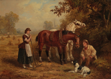 EDWARD BENJAMIN HERBETE (1857-1893) A pair of rural scenes - Image 2 of 2