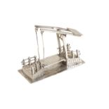 A DUTCH SILVER MINIATURE DRAWBRIDGE