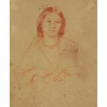 ENGLISH SCHOOL, 19TH CENTURY A portrait of a young lady, possibly George Eliot (Mary Ann Evans)