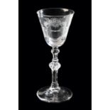 DUTCH ENGRAVED FRIENDSHIP GOBLET, 18TH CENTURY